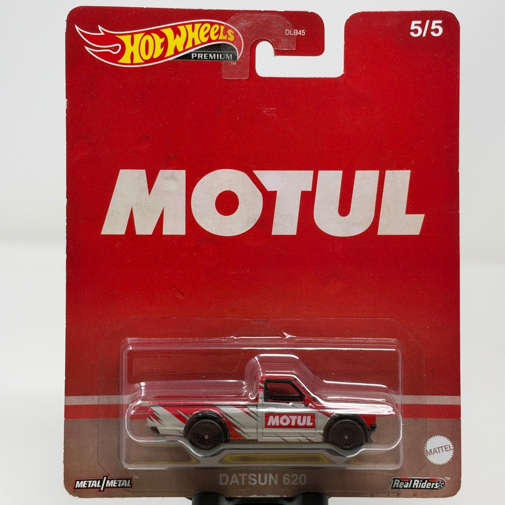 Hot Wheels Premium Datsun 620 Motul Red Silver Real Riders DLB45 5/5 Diecast